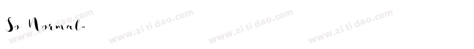 So Normal字体转换
